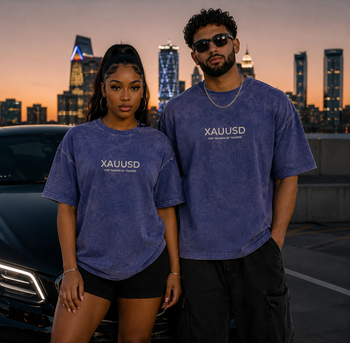 Essential Trader Tee Blue Wash